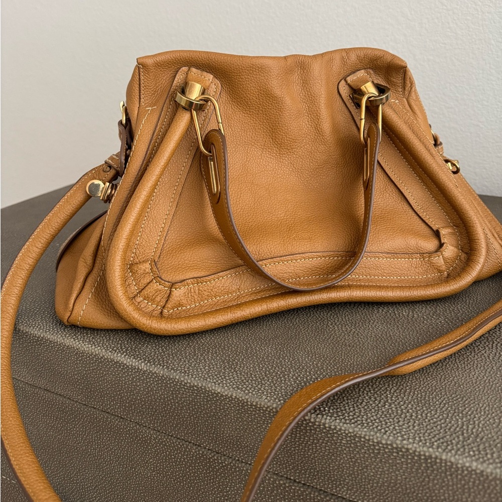 Chloe medium Tan Leather Shoulder Bag